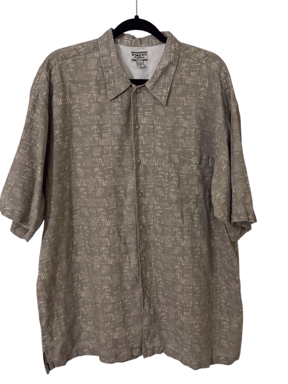 Vintage Bugle Boy Original XLarge Tropical Vacation Short Sleeve Button Up Shirt